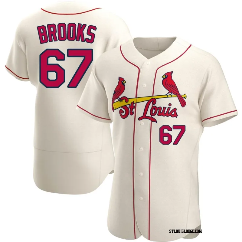 Men's St. Louis Cardinals Aaron Brooks Authentic Cream Alternate Jersey