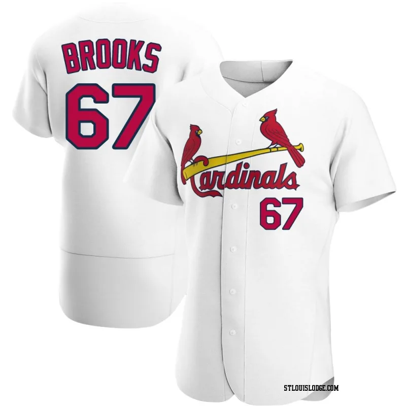 Men's St. Louis Cardinals Aaron Brooks Authentic White Home Jersey