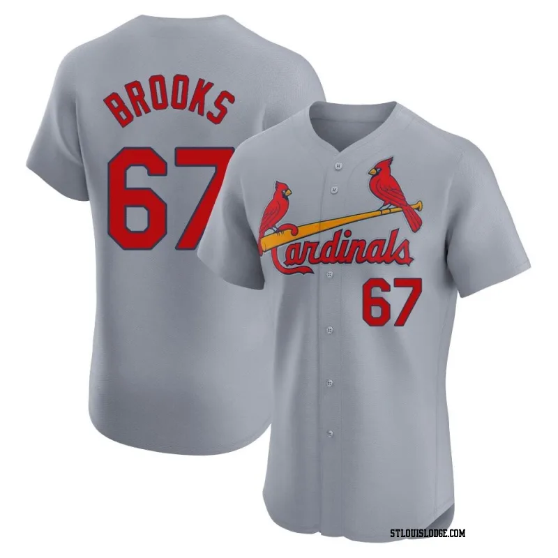 Men's St. Louis Cardinals Aaron Brooks Elite Gray Road Jersey