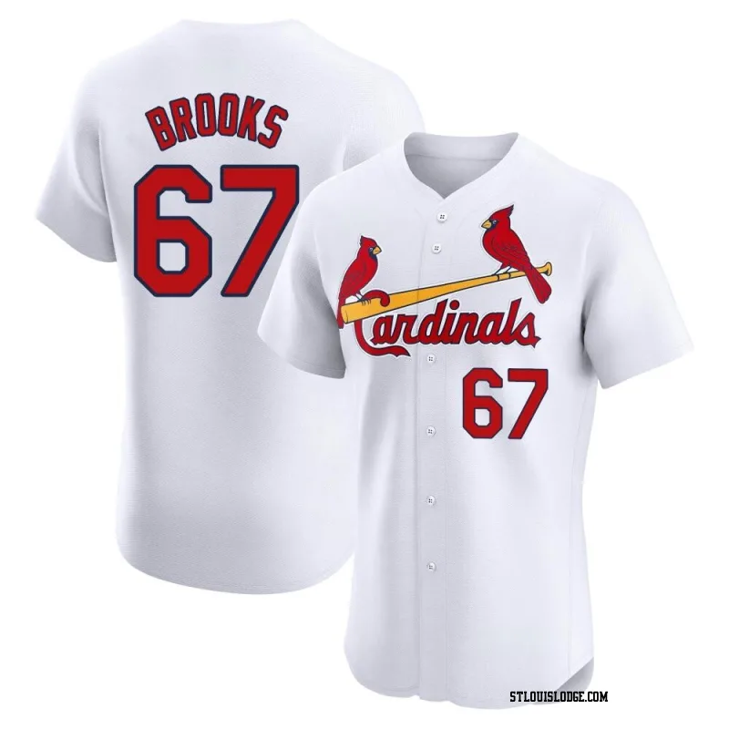 Men's St. Louis Cardinals Aaron Brooks Elite White Home Jersey