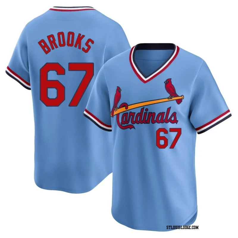 Men's St. Louis Cardinals Aaron Brooks Limited Light Blue Cooperstown Collection Jersey