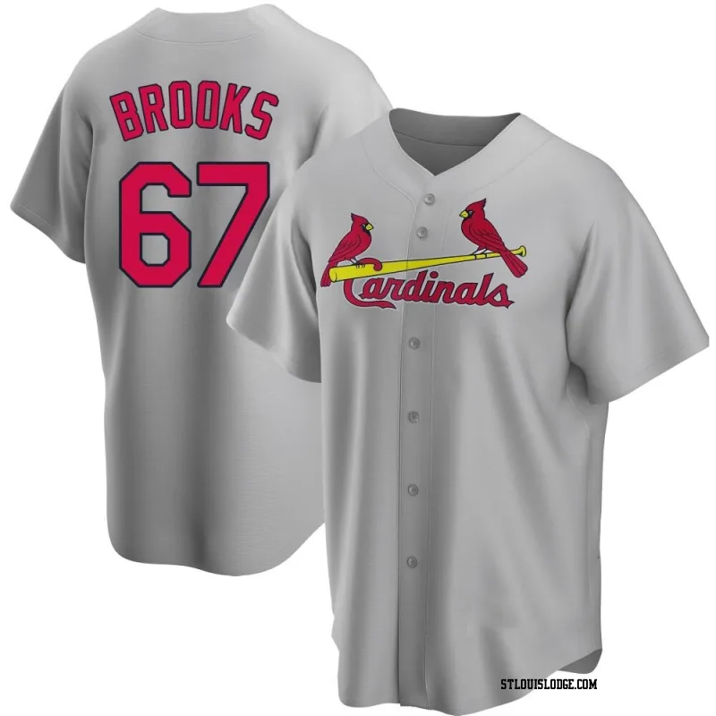 Men's St. Louis Cardinals Aaron Brooks Replica Gray Road Jersey