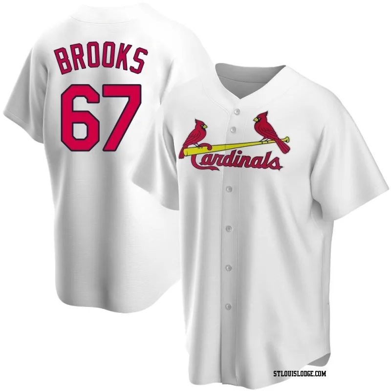 Men's St. Louis Cardinals Aaron Brooks Replica White Home Jersey