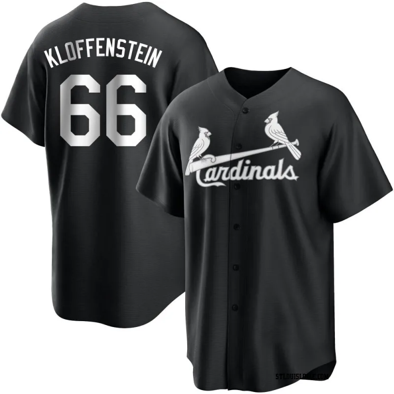 Men's St. Louis Cardinals Adam Kloffenstein Replica Black/White Jersey