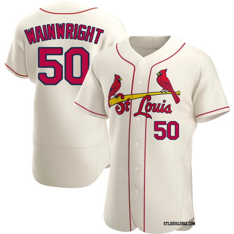 Men's St. Louis Cardinals Adam Wainwright Authentic Cream Alternate Jersey