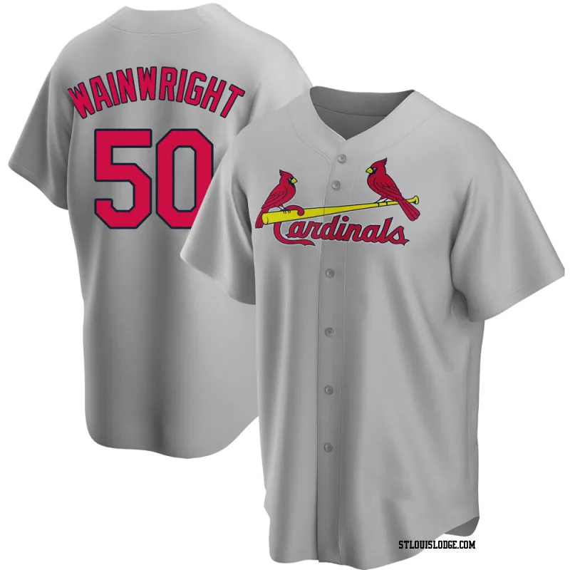 Men's St. Louis Cardinals Adam Wainwright Replica Gray Road Jersey