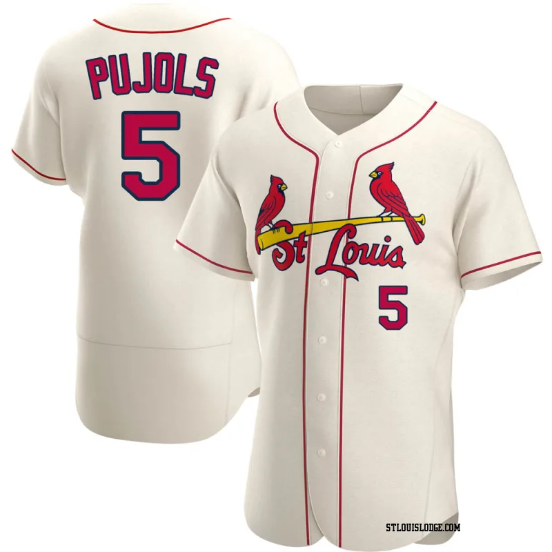 Men's St. Louis Cardinals Albert Pujols Authentic Cream Alternate Jersey