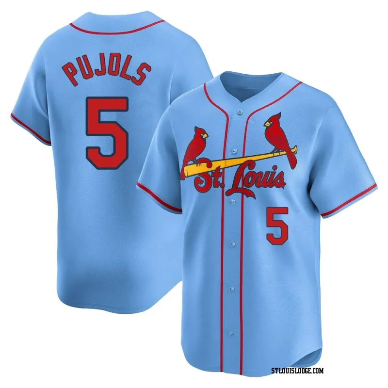 Men's St. Louis Cardinals Albert Pujols Limited Light Blue Alternate Jersey