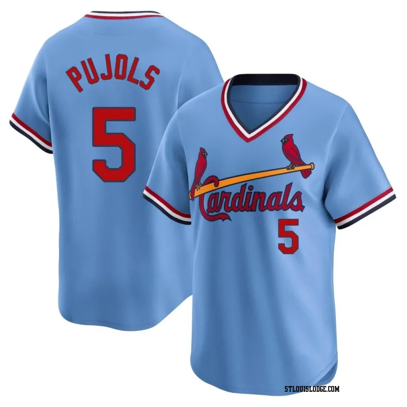 Men's St. Louis Cardinals Albert Pujols Limited Light Blue Cooperstown Collection Jersey