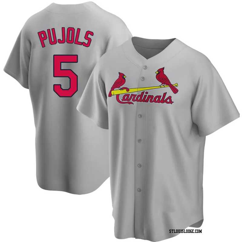 Men's St. Louis Cardinals Albert Pujols Replica Gray Road Jersey