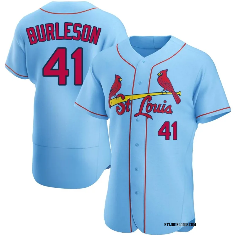 Men's St. Louis Cardinals Alec Burleson Authentic Light Blue Alternate Jersey