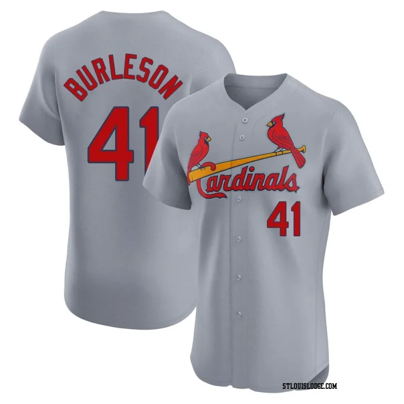 Men's St. Louis Cardinals Alec Burleson Elite Gray Road Jersey