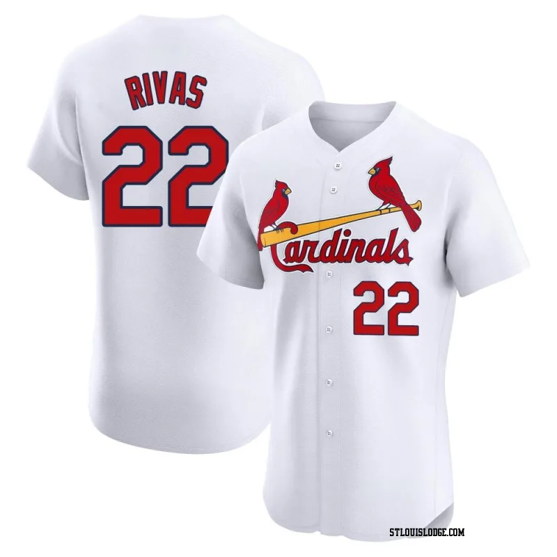 Men's St. Louis Cardinals Alfonso Rivas Elite White Home Jersey