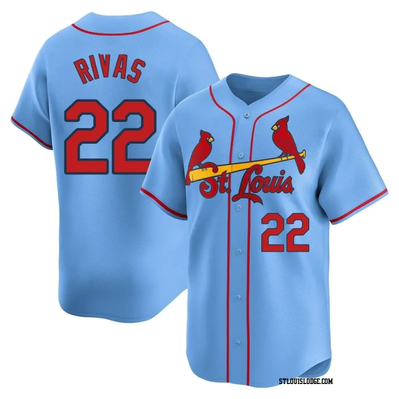 Men's St. Louis Cardinals Alfonso Rivas Limited Light Blue Alternate Jersey