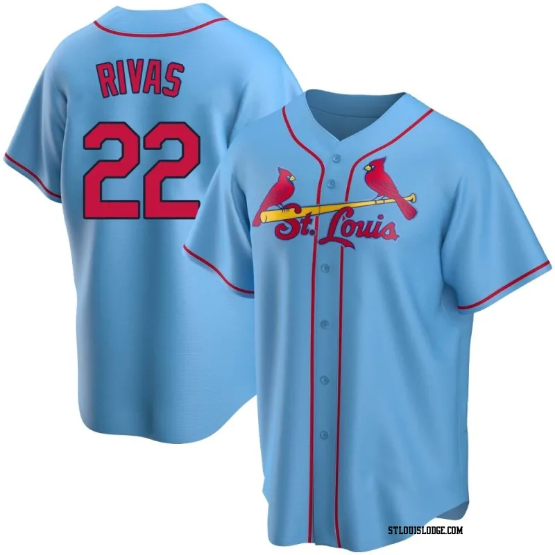 Men's St. Louis Cardinals Alfonso Rivas Replica Light Blue Alternate Jersey