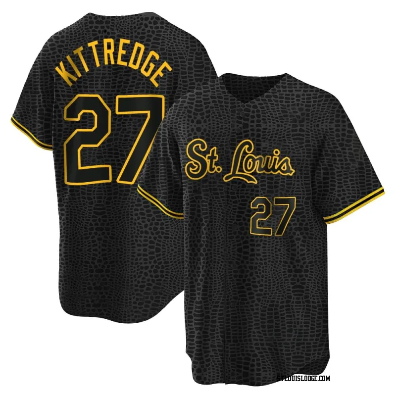 Men's St. Louis Cardinals Andrew Kittredge Replica Black Snake Skin City Jersey