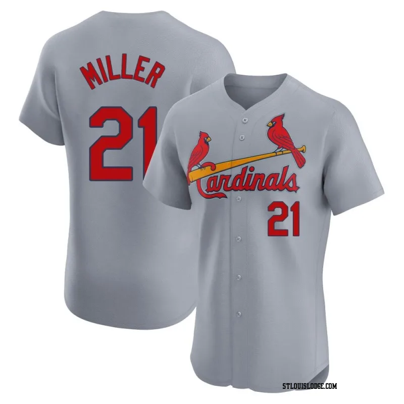 Men's St. Louis Cardinals Andrew Miller Elite Gray Road Jersey