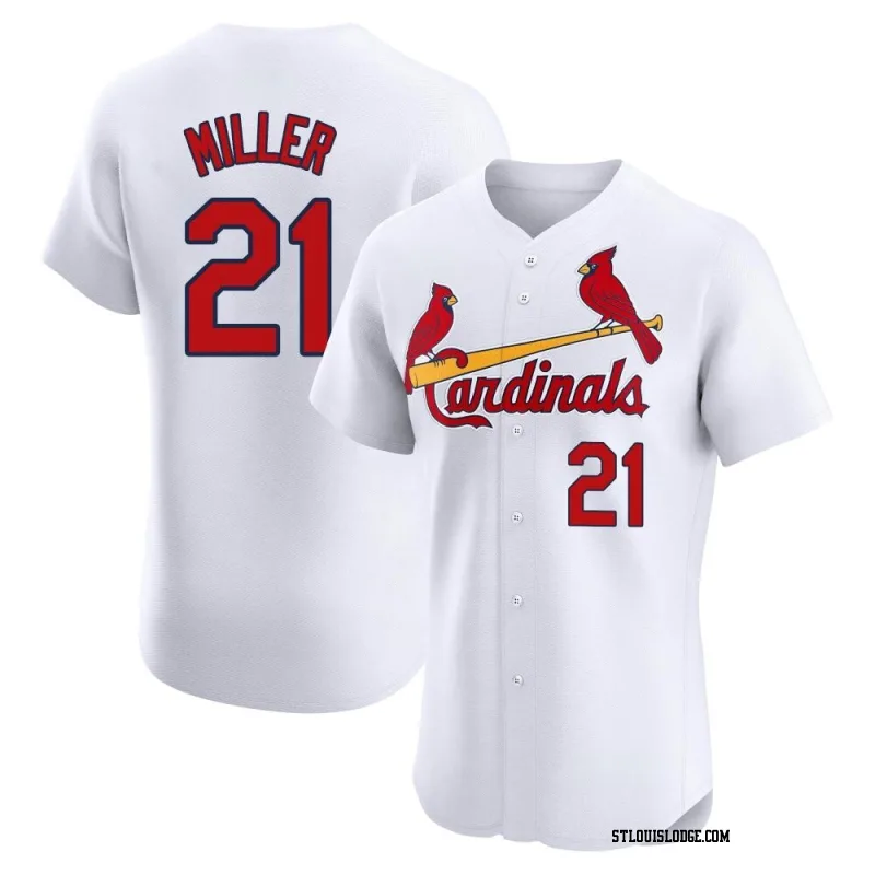 Men's St. Louis Cardinals Andrew Miller Elite White Home Jersey