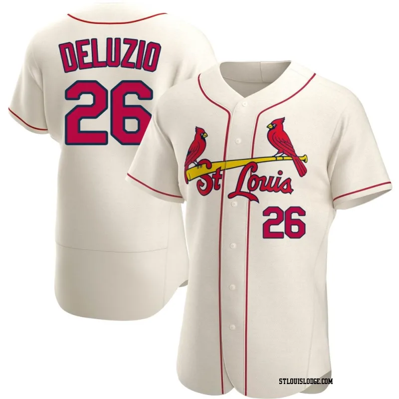 Men's St. Louis Cardinals Ben DeLuzio Authentic Cream Alternate Jersey