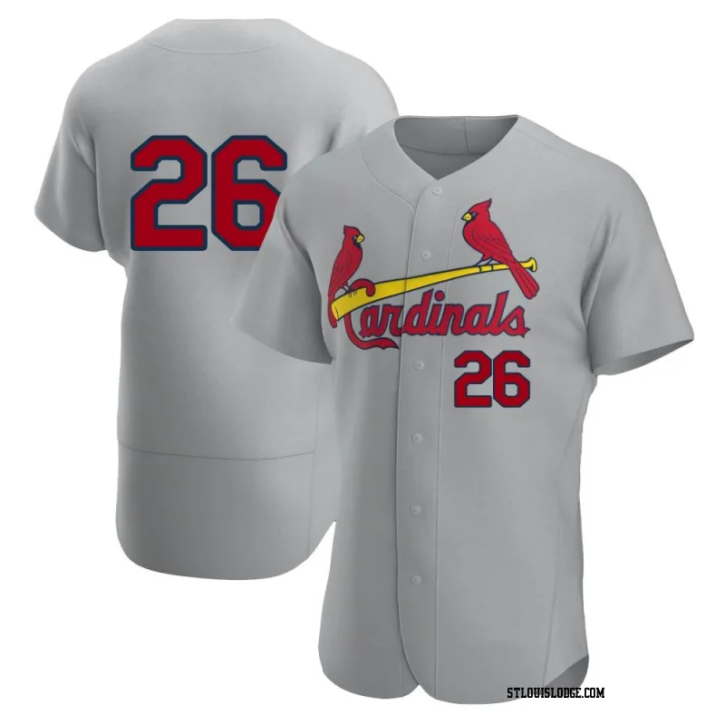 Men's St. Louis Cardinals Ben DeLuzio Authentic Gray Road Jersey