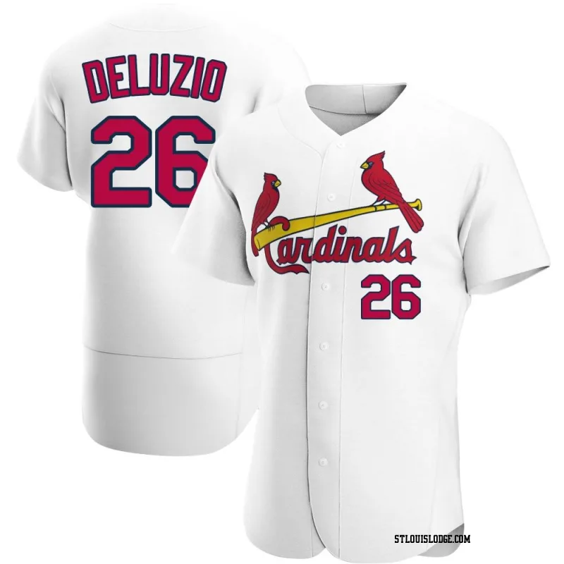 Men's St. Louis Cardinals Ben DeLuzio Authentic White Home Jersey