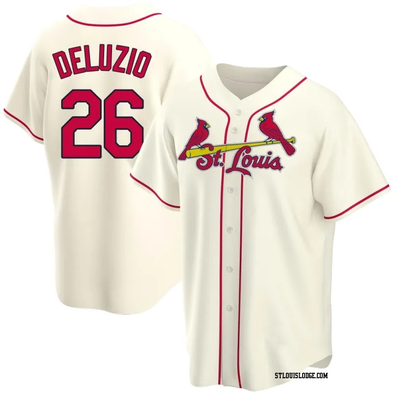 Men's St. Louis Cardinals Ben DeLuzio Replica Cream Alternate Jersey