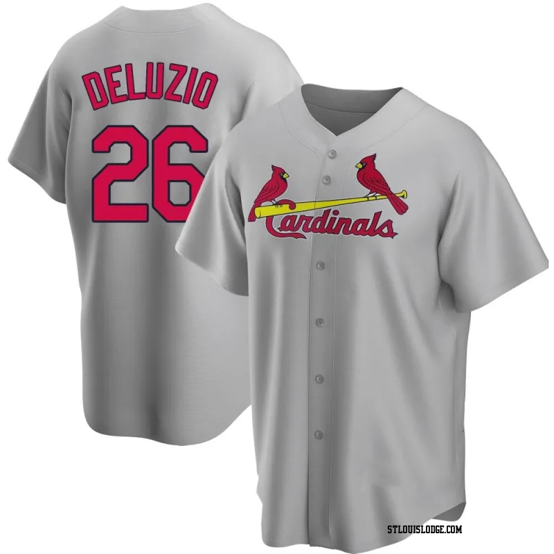 Men's St. Louis Cardinals Ben DeLuzio Replica Gray Road Jersey