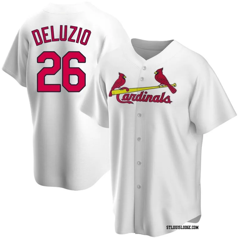 Men's St. Louis Cardinals Ben DeLuzio Replica White Home Jersey