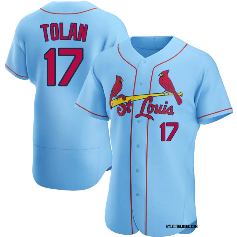 Men's St. Louis Cardinals Bobby Tolan Authentic Light Blue Alternate Jersey