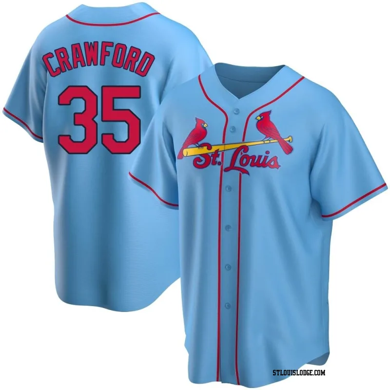 Men's St. Louis Cardinals Brandon Crawford Replica Light Blue Alternate Jersey