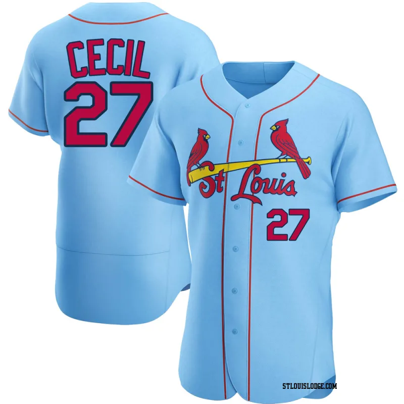 Men's St. Louis Cardinals Brett Cecil Authentic Light Blue Alternate Jersey