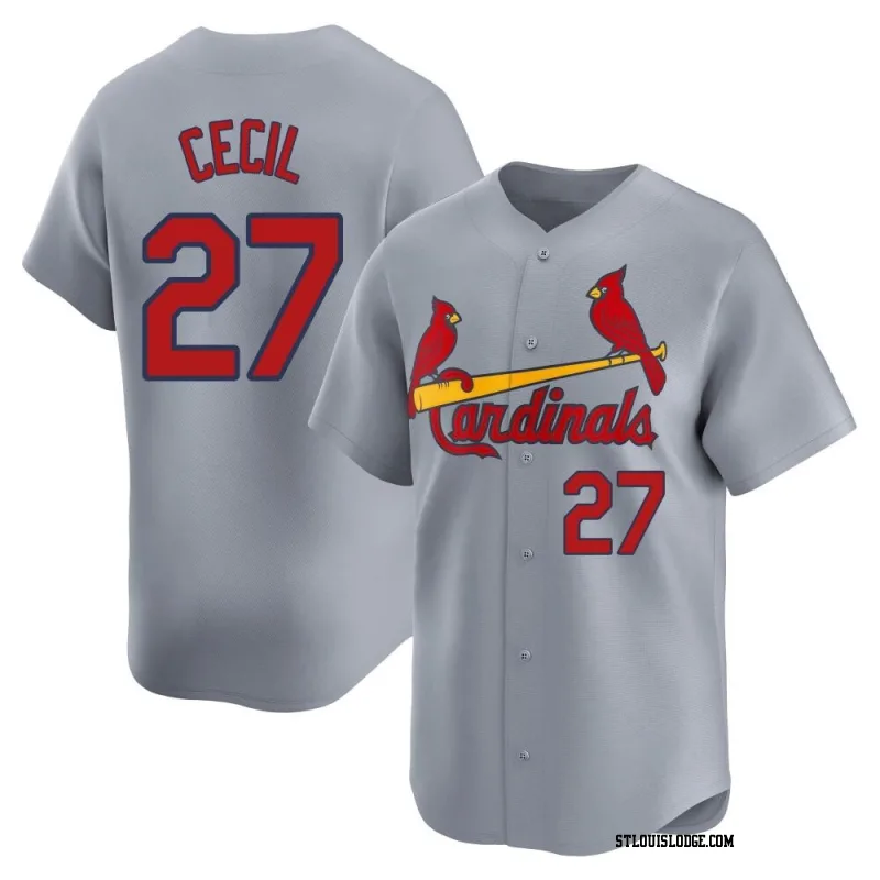 Men's St. Louis Cardinals Brett Cecil Limited Gray Away Jersey