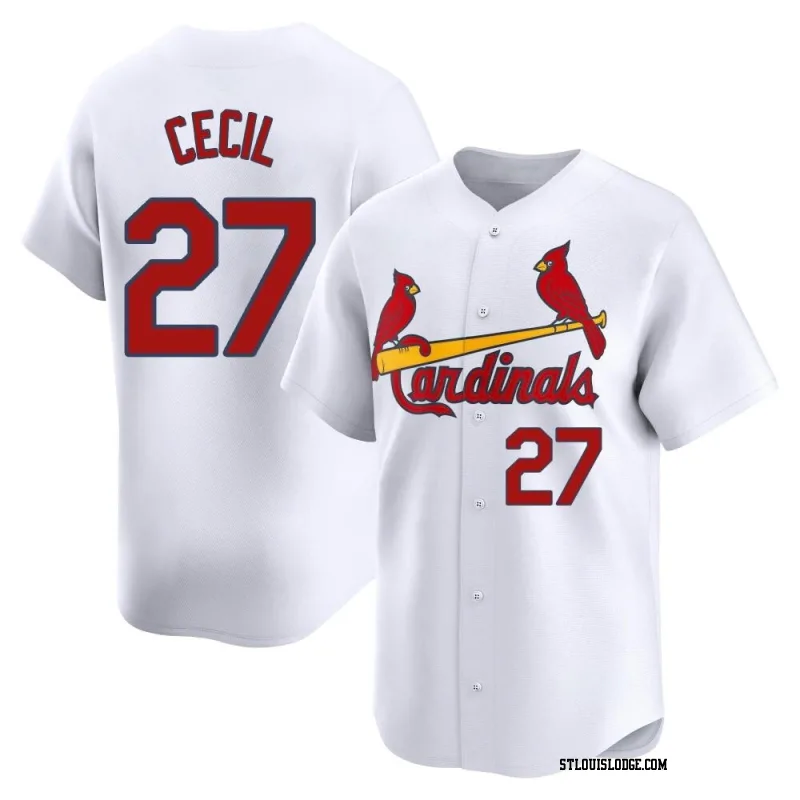 Men's St. Louis Cardinals Brett Cecil Limited White Home Jersey