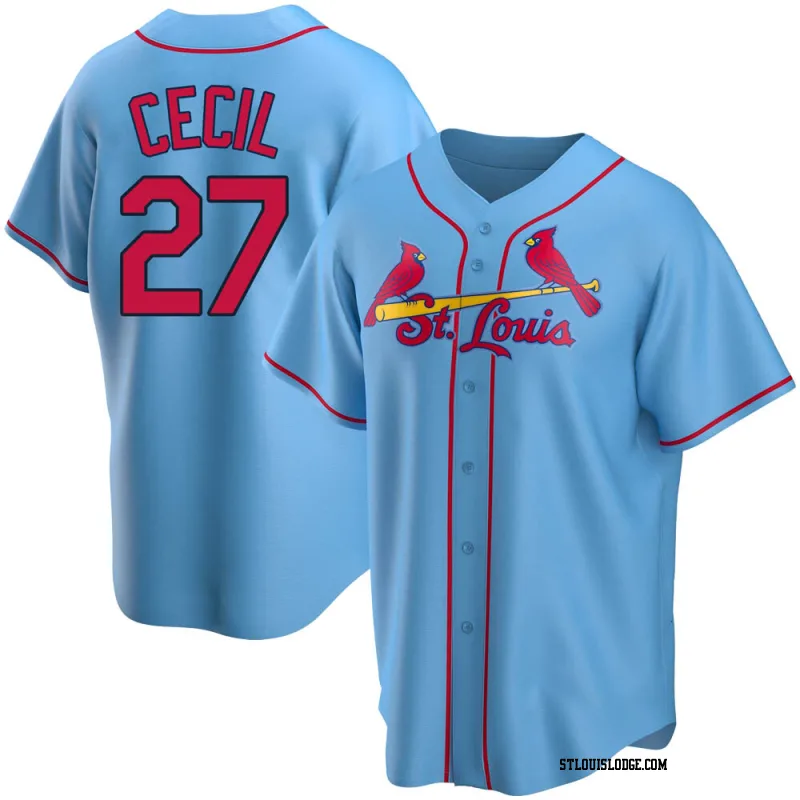 Men's St. Louis Cardinals Brett Cecil Replica Light Blue Alternate Jersey