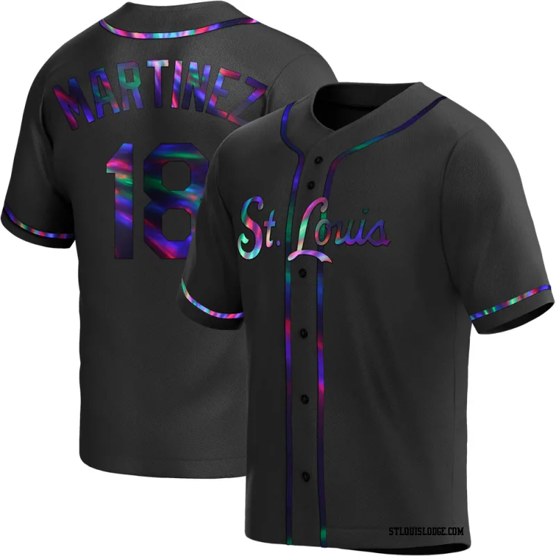 Men's St. Louis Cardinals Carlos Martinez Replica Black Holographic Alternate Jersey