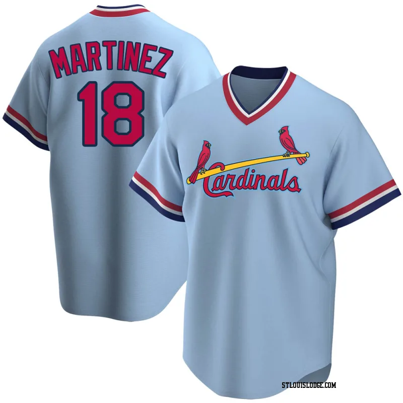 Men's St. Louis Cardinals Carlos Martinez Replica Light Blue Road Cooperstown Collection Jersey