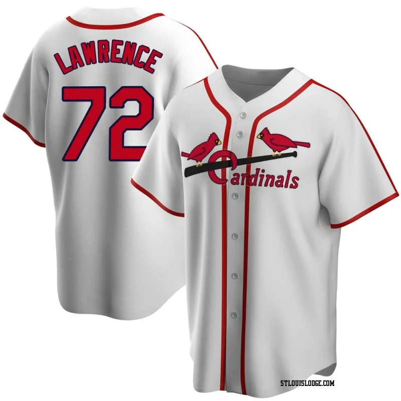 Men's St. Louis Cardinals Casey Lawrence White Home Cooperstown Collection Jersey