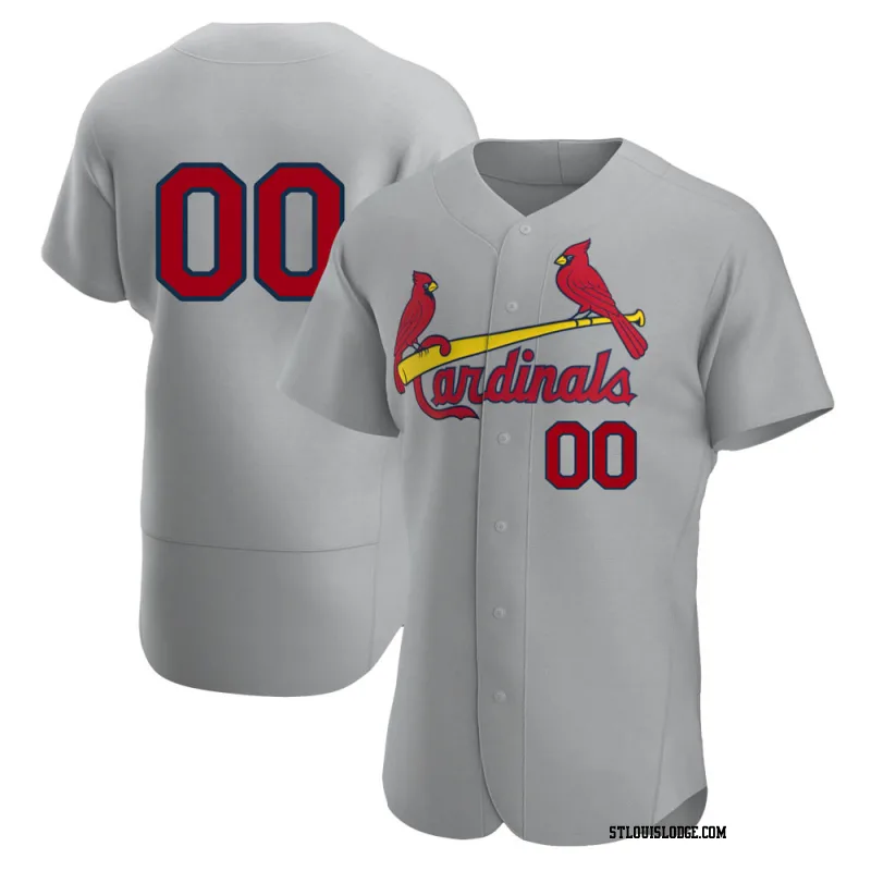 Men's St. Louis Cardinals Custom Authentic Gray Road Jersey