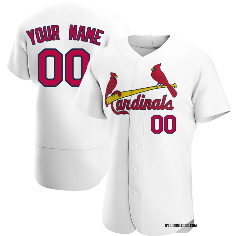 Men's St. Louis Cardinals Custom Authentic White Home Jersey