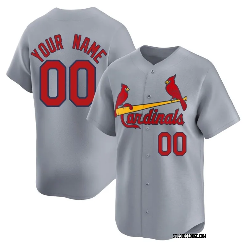 Men's St. Louis Cardinals Custom Limited Gray Away Jersey