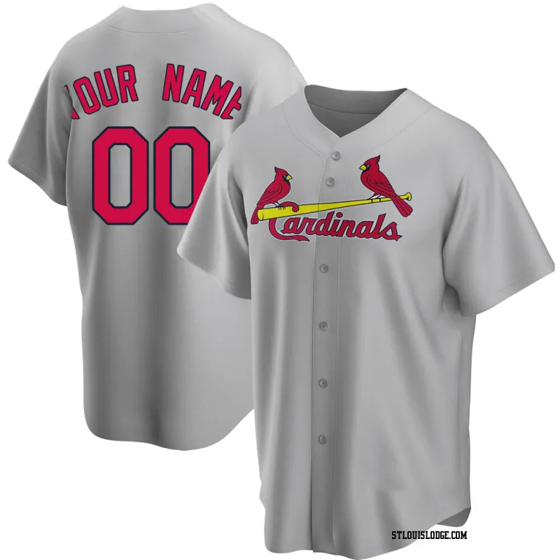 Men's St. Louis Cardinals Custom Replica Gray Road Jersey