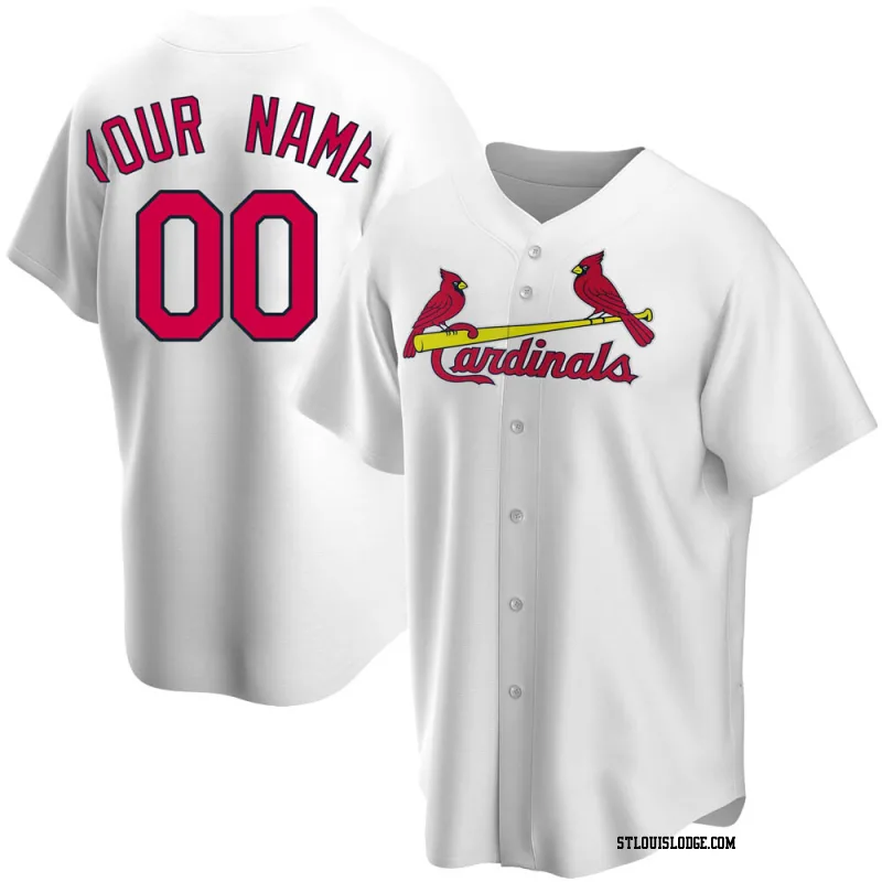 Men's St. Louis Cardinals Custom Replica White Home Jersey