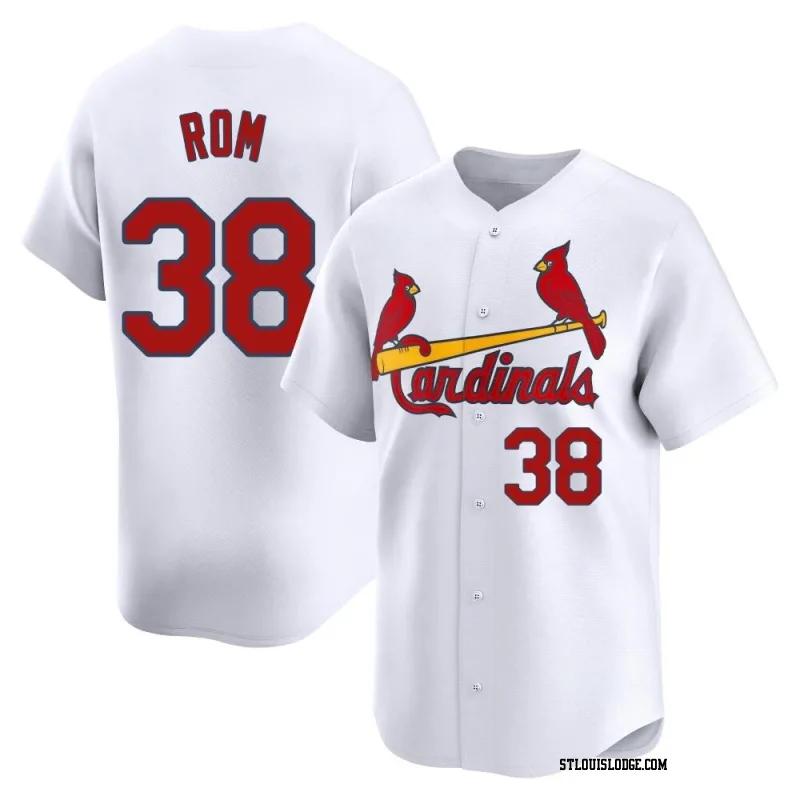 Men's St. Louis Cardinals Drew Rom Limited White Home Jersey