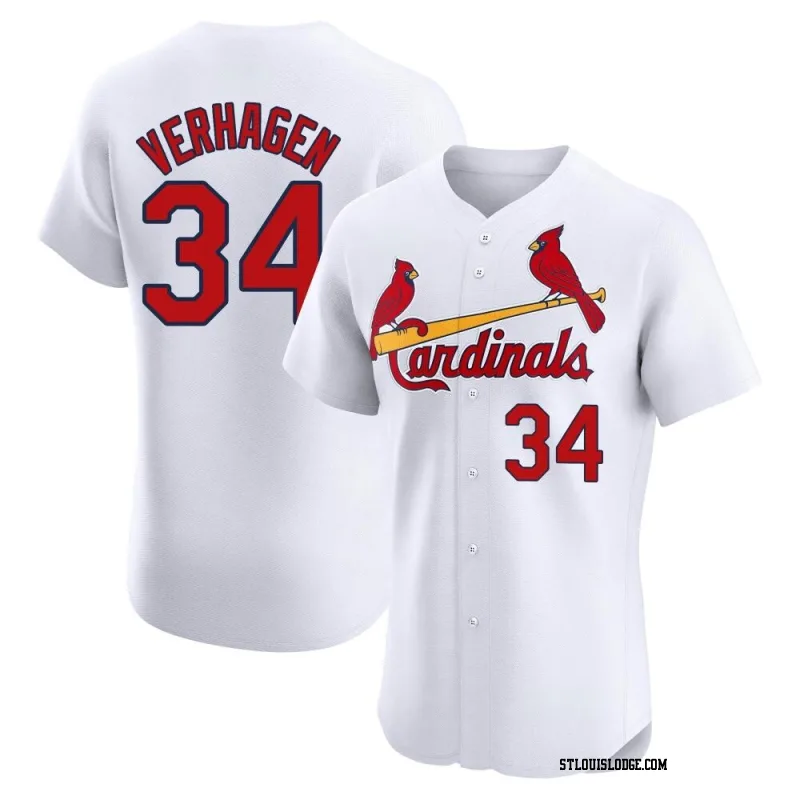 Men's St. Louis Cardinals Drew VerHagen Elite White Home Jersey