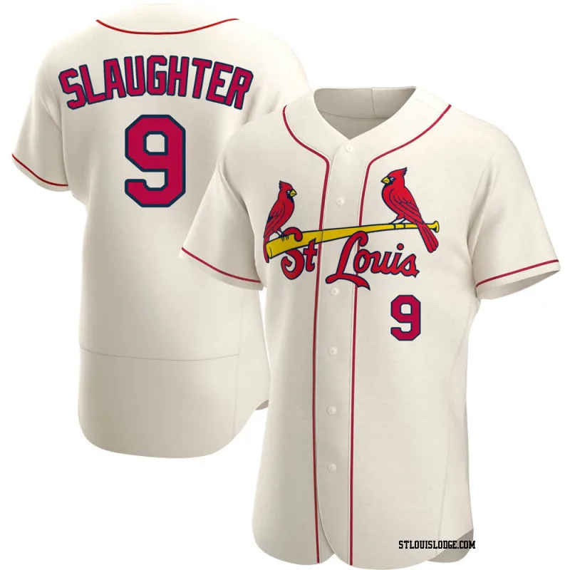 Men's St. Louis Cardinals Enos Slaughter Authentic Cream Alternate Jersey