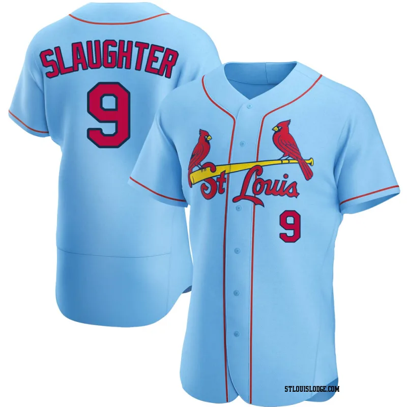 Men's St. Louis Cardinals Enos Slaughter Authentic Light Blue Alternate Jersey