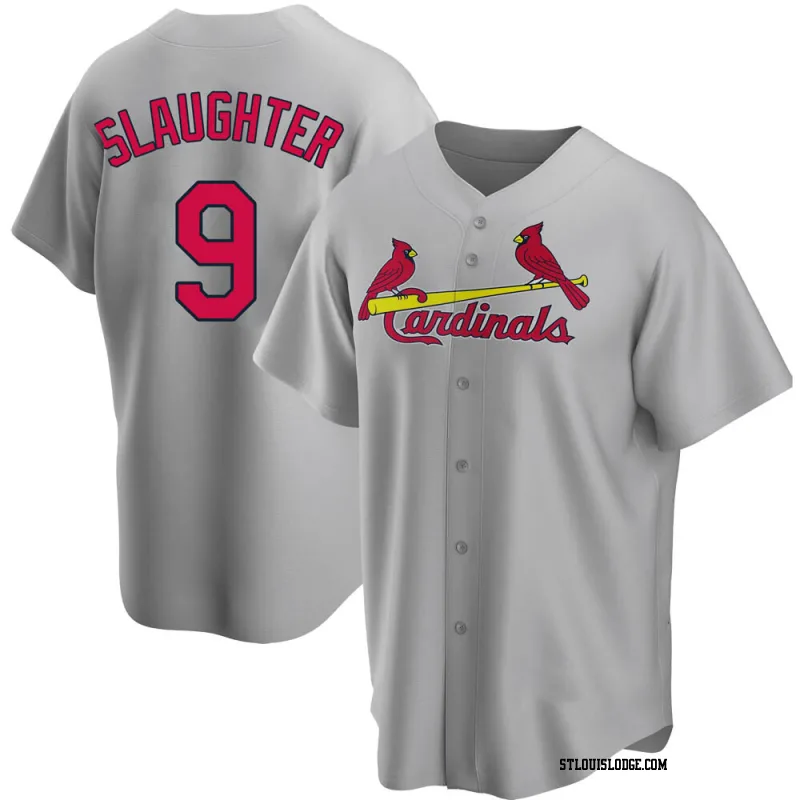 Men's St. Louis Cardinals Enos Slaughter Replica Gray Road Jersey