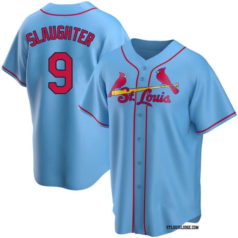 Men's St. Louis Cardinals Enos Slaughter Replica Light Blue Alternate Jersey