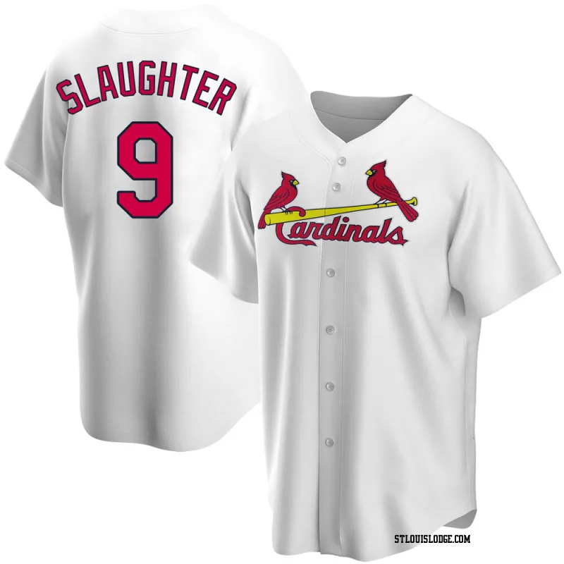 Men's St. Louis Cardinals Enos Slaughter Replica White Home Jersey