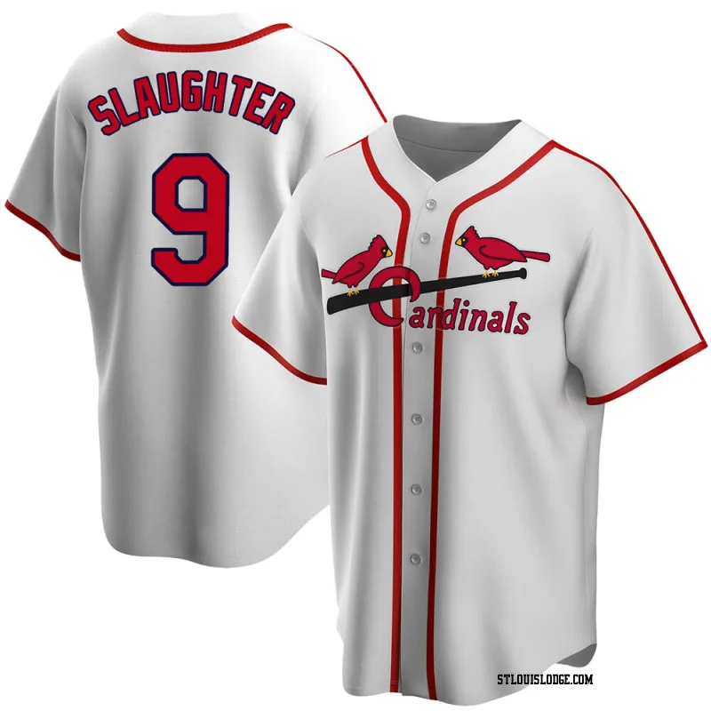 Men's St. Louis Cardinals Enos Slaughter White Home Cooperstown Collection Jersey